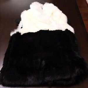 OMAMImini Color Block Faux Fur Kids Vest